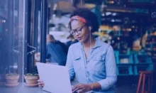 african women using laptop